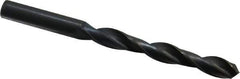 Interstate - 10.5mm 118° High Speed Steel Jobber Drill - Oxide Finish, Right Hand Cut, Spiral Flute, Straight Shank, 133mm OAL, Standard Point - Eagle Tool & Supply