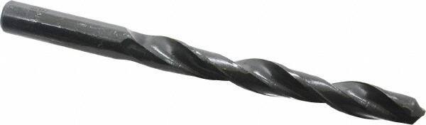 Interstate - 11.1mm 118° High Speed Steel Jobber Drill - Oxide Finish, Right Hand Cut, Spiral Flute, Straight Shank, 140mm OAL, Standard Point - Eagle Tool & Supply