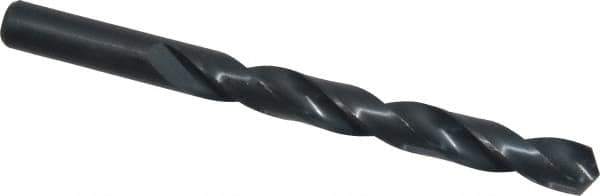 Interstate - 12.1mm 118° High Speed Steel Jobber Drill - Oxide Finish, Right Hand Cut, Spiral Flute, Straight Shank, 149mm OAL, Standard Point - Eagle Tool & Supply