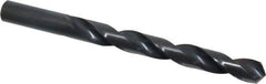 Interstate - 12.4mm 118° High Speed Steel Jobber Drill - Oxide Finish, Right Hand Cut, Spiral Flute, Straight Shank, 152mm OAL, Standard Point - Eagle Tool & Supply
