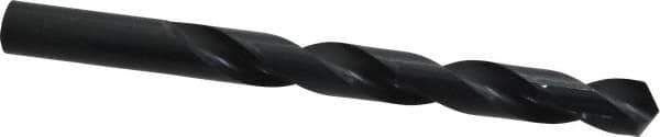 Interstate - 13mm 118° High Speed Steel Jobber Drill - Oxide Finish, Right Hand Cut, Spiral Flute, Straight Shank, 5-63/64" OAL, Standard Point - Eagle Tool & Supply