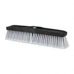 PRO-SOURCE - 18" General Purpose Polypropylene Push Broom - 3" Bristle Length, Plastic Block, Bolt-On Handle Connection, Handle Sold Separately - Eagle Tool & Supply