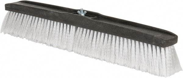 PRO-SOURCE - 24" General Purpose Polypropylene Push Broom - 3" Bristle Length, Plastic Block, Bolt-On Handle Connection, Handle Sold Separately - Eagle Tool & Supply