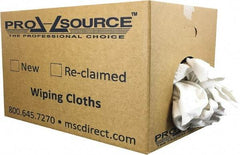 PRO-SOURCE - Virgin Cotton T-Shirt Rag - Lint-Free, White, 3 to 4 Pieces per Lb, Comes in Box - Eagle Tool & Supply