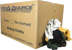 PRO-SOURCE - Reclaimed Rags - Assorted Colors, Fleece and Sweatshirt, Low Lint, Box - Eagle Tool & Supply