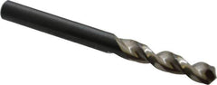 Walter-Titex - 0.242" 130° Parabolic Flute Vanadium High Speed Steel Screw Machine Drill Bit - Bright Finish, Right Hand Cut, 1-7/32" Flute Length, 2-3/4" OAL, Split Point, Straight Shank - Eagle Tool & Supply