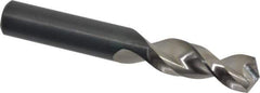 Walter-Titex - 21/32" 130° Parabolic Flute Vanadium High Speed Steel Screw Machine Drill Bit - Bright Finish, Right Hand Cut, 2-23/64" Flute Length, 4-11/16" OAL, Split Point, Straight Shank - Eagle Tool & Supply
