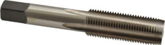 Kennametal - 11/16-16 UNF 4 Flute Bright Finish High Speed Steel Straight Flute Standard Hand Tap - Bottoming, Right Hand Thread, 4.03" OAL, 1.063" Thread Length, H3 Limit, Oversize - Eagle Tool & Supply