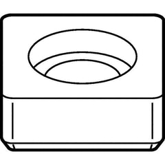 Kennametal - 3.96mm Inscribed Circle, Square Turning Shim for Indexables - Carbide, 0.126" Thick, SMYI Shim Style - Eagle Tool & Supply