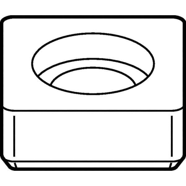 Kennametal - 5.23mm Inscribed Circle, Square Turning Shim for Indexables - Carbide, 1/8" Thick, SM Shim Style - Eagle Tool & Supply