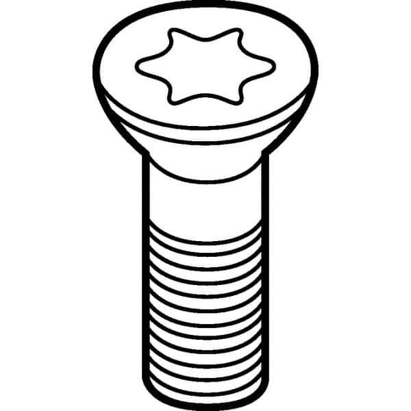 Kennametal - Torx Cap Screw for Indexable Roughing - M4 Thread, For Use with Inserts - Eagle Tool & Supply