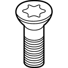 Kennametal - Torx Cap Screw for Indexable Milling - M2.5x0.45 Thread, For Use with Inserts - Eagle Tool & Supply