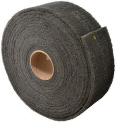 3M - 30' Long x 4" Wide Nonwoven Roll - Very Fine Grade, Gray, Silicon Carbide - Eagle Tool & Supply
