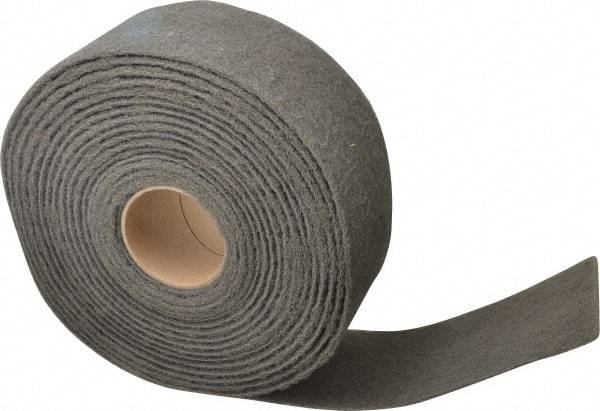 3M - 30' Long x 4" Wide Nonwoven Roll - Very Fine Grade, Gray, Silicon Carbide - Eagle Tool & Supply
