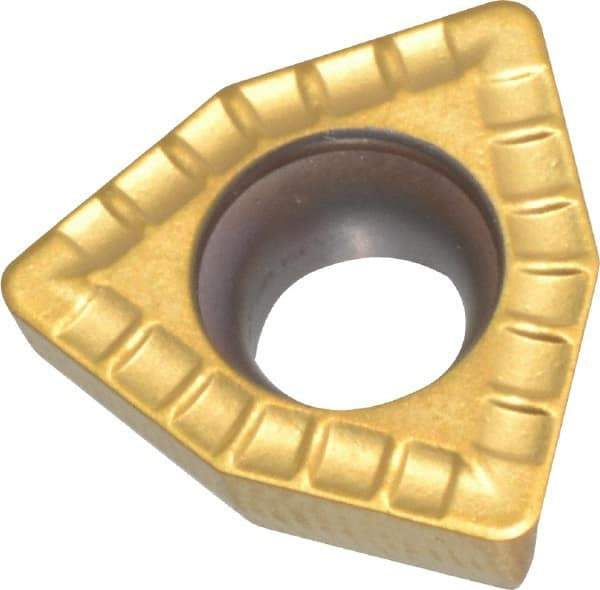 Kennametal - DFT06T308 MD Grade KC7140 Carbide Indexable Drill Insert - TiN/TiCN Finish, Trigon, 10mm Inscribed Circle - Eagle Tool & Supply