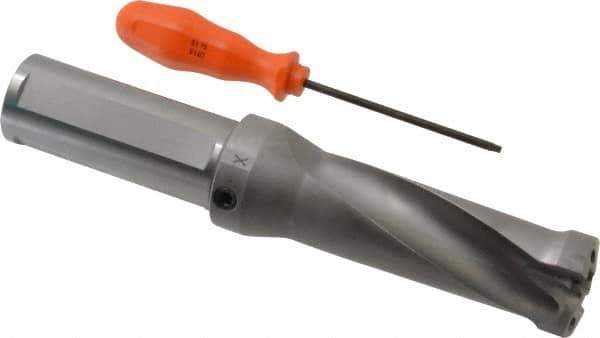 Kennametal - 4.1" Max Drill Depth, 2.5xD, 41.3mm Diam, Indexable Insert Drill - 2 Inserts, 1-1/2" Shank Diam, Straight Shank - Eagle Tool & Supply