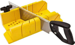 Stanley - 22.5°, 45°, 60°, 90° Miter Saw Miter Box & Saw - 4-1/4" Box Width x 18-1/4" Box Length - Eagle Tool & Supply