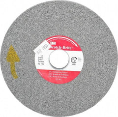 3M - 6" Diam, 1/2" Face Width, 1" Center Hole, Fine Grade, Silicon Carbide Deburring Wheel - Convolute, Hard Density 8 Grade, 6,000 RPM - Eagle Tool & Supply