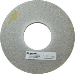 3M - 8" Diam, 1/2" Face Width, 3" Center Hole, Medium Grade, Aluminum Oxide Deburring Wheel - Convolute, Hard Density 8 Grade, 4,500 RPM - Eagle Tool & Supply