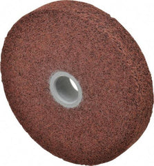 3M - 6" Diam, 1" Face Width, 1" Center Hole, Medium Grade, Aluminum Oxide Deburring Wheel - Convolute, Hard Density 6 Grade, 6,000 RPM - Eagle Tool & Supply