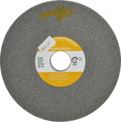 3M - 6" Diam, 2" Face Width, 1" Center Hole, Medium Grade, Aluminum Oxide Deburring Wheel - Convolute, Medium Density 5 Grade, 6,000 RPM - Eagle Tool & Supply