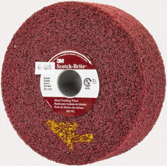 3M - 6" Diam, 2" Face Width, 1" Center Hole, Coarse Grade, Aluminum Oxide Deburring Wheel - Convolute, Medium Density 5 Grade, 6,000 RPM - Eagle Tool & Supply