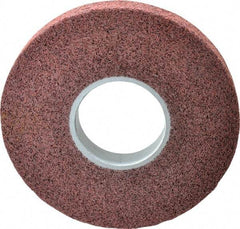 3M - 8" Diam, 1" Face Width, 3" Center Hole, Medium Grade, Aluminum Oxide Deburring Wheel - Convolute, Medium Density 5 Grade, 4,500 RPM - Eagle Tool & Supply