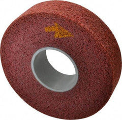 3M - 8" Diam, 2" Face Width, 3" Center Hole, Coarse Grade, Aluminum Oxide Deburring Wheel - Convolute, Soft Density 4 Grade, 4,500 RPM - Eagle Tool & Supply