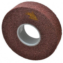 3M - 8" Diam, 2" Face Width, 3" Center Hole, Medium Grade, Aluminum Oxide Deburring Wheel - Convolute, Medium Density 5 Grade, 4,500 RPM - Eagle Tool & Supply