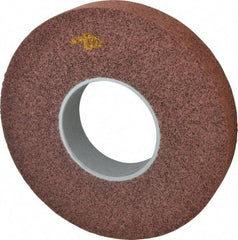 3M - 12" Diam, 2" Face Width, 5" Center Hole, Medium Grade, Aluminum Oxide Deburring Wheel - Convolute, Medium Density 5 Grade, 3,000 RPM - Eagle Tool & Supply