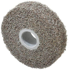 3M - 4" Diam, 1" Face Width, 1" Center Hole, Fine Grade, Silicon Carbide Deburring Wheel - Convolute, Soft Density 2 Grade, 9,000 RPM - Eagle Tool & Supply