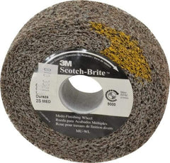 3M - 4" Diam, 1" Face Width, 1" Center Hole, Medium Grade, Silicon Carbide Deburring Wheel - Convolute, Soft Density 2 Grade, 9,000 RPM - Eagle Tool & Supply