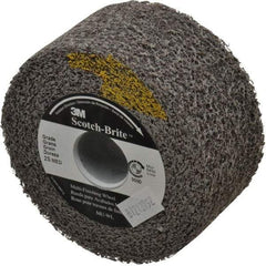 3M - 4" Diam, 2" Face Width, 1" Center Hole, Medium Grade, Silicon Carbide Deburring Wheel - Convolute, Soft Density 2 Grade, 9,000 RPM - Eagle Tool & Supply