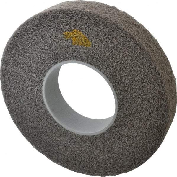 3M - 12" Diam, 2" Face Width, 5" Center Hole, Fine Grade, Silicon Carbide Deburring Wheel - Convolute, Soft Density 2 Grade, 3,000 RPM - Eagle Tool & Supply