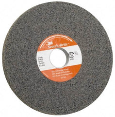 3M - 12" Diam, 1/2" Face Width, 5" Center Hole, Fine Grade, Silicon Carbide Deburring Wheel - Convolute, Hard Density 8 Grade, 3,000 RPM - Eagle Tool & Supply