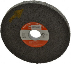 3M - 6" Diam, 1/2" Face Width, 1" Center Hole, Fine Grade, Silicon Carbide Deburring Wheel - Convolute, Hard Density 8 Grade, 6,000 RPM - Eagle Tool & Supply