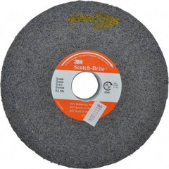3M - 6" Diam, 1" Face Width, 1" Center Hole, Fine Grade, Silicon Carbide Deburring Wheel - Convolute, Hard Density 8 Grade, 6,000 RPM - Eagle Tool & Supply
