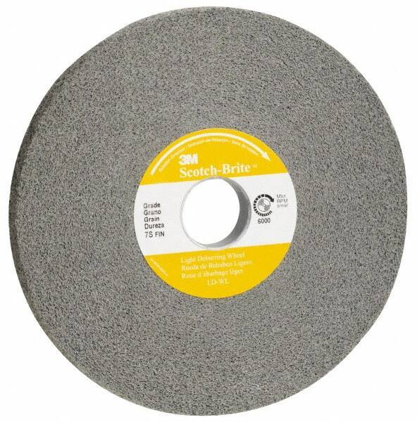 3M - 16" Diam, 2" Face Width, 10" Center Hole, Fine Grade, Silicon Carbide Deburring Wheel - Convolute, Hard Density 7 Grade, 2,250 RPM - Eagle Tool & Supply