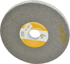 3M - 6" Diam, 1/2" Face Width, 1" Center Hole, Fine Grade, Silicon Carbide Deburring Wheel - Convolute, Hard Density 7 Grade, 6,000 RPM - Eagle Tool & Supply