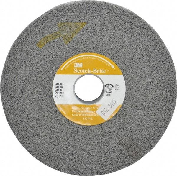 3M - 6" Diam, 1" Face Width, 1" Center Hole, Fine Grade, Silicon Carbide Deburring Wheel - Convolute, Hard Density 7 Grade, 6,000 RPM - Eagle Tool & Supply