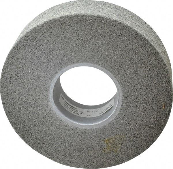 3M - 8" Diam, 2" Face Width, 3" Center Hole, Fine Grade, Silicon Carbide Deburring Wheel - Convolute, Hard Density 7 Grade, 4,500 RPM - Eagle Tool & Supply