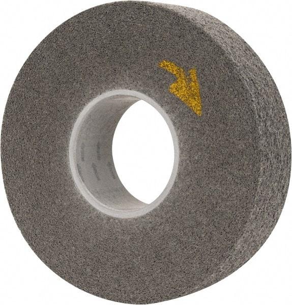 3M - 8" Diam, 2" Face Width, 3" Center Hole, Fine Grade, Silicon Carbide Deburring Wheel - Convolute, Hard Density 8 Grade, 4,500 RPM - Eagle Tool & Supply