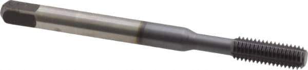 Kennametal - #10-32 UNF H4 Thread Limit Bottoming Thread Forming Tap - Vanadium High Speed Steel, TiCN Finish, 2.38" OAL, 1/2" Thread Length, Right Hand Thread, Series 5502TC - Eagle Tool & Supply