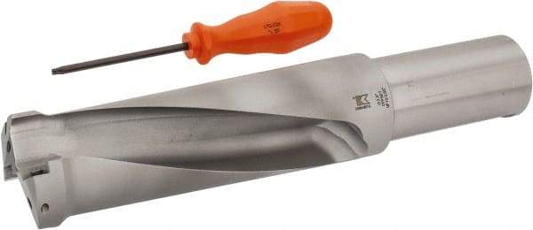 Kennametal - 158.75mm Max Drill Depth, 2.5xD, 63.5mm Diam, Indexable Insert Drill - 2 Inserts, 2" Shank Diam, Straight Shank - Eagle Tool & Supply