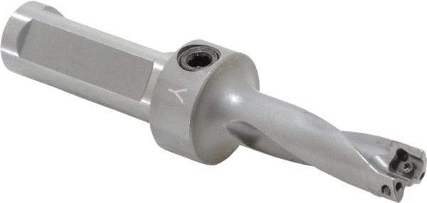 Kennametal - 42.9mm Max Drill Depth, 3xD, 14.3mm Diam, Indexable Insert Drill - 2 Inserts, 3/4" Shank Diam, Flange Shank - Eagle Tool & Supply