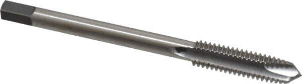 Reiff & Nestor - 3/8-16 UNC 3 Flute H3 Bright Finish High Speed Steel Spiral Point Extension Tap - Plug Chamfer, 4" OAL, 3B Class of Fit - Eagle Tool & Supply