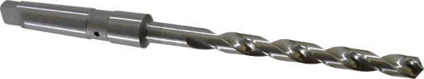 Value Collection - 7/16", 2MT 118° Point Cobalt Taper Shank Drill Bit - Bright Finish, 4-5/8" Flute Length, 8-1/2" OAL, Spiral Flute, Through Coolant - Eagle Tool & Supply