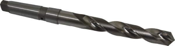 Value Collection - 1-1/8", 4MT 118° Point Cobalt Taper Shank Drill Bit - Bright Finish, 7-3/4" Flute Length, 13-3/8" OAL, Spiral Flute, Through Coolant - Eagle Tool & Supply