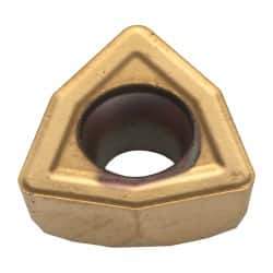 Kennametal - DFT05T308 HP Grade KC7140 Carbide Indexable Drill Insert - TiN/TiCN Finish, Trigon, 8mm Inscribed Circle - Eagle Tool & Supply