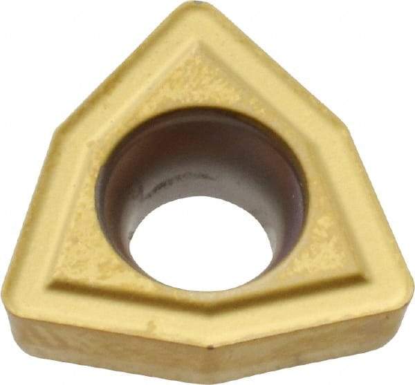 Kennametal - DFT06T308 HP Grade KC7140 Carbide Indexable Drill Insert - TiN/TiCN Finish, Trigon, 10mm Inscribed Circle - Eagle Tool & Supply